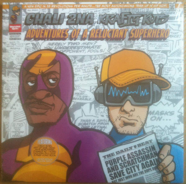 Chali 2NA , Krafty Kuts - Adventures Of A Reluctant Superhero - Manphibian Music - MANP 001LP