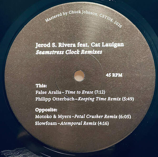 Jerod S. Rivera Feat. Cat Lauigan - Seamstress Clock Remixes - Cone Shape Top Imprint - CSTI08