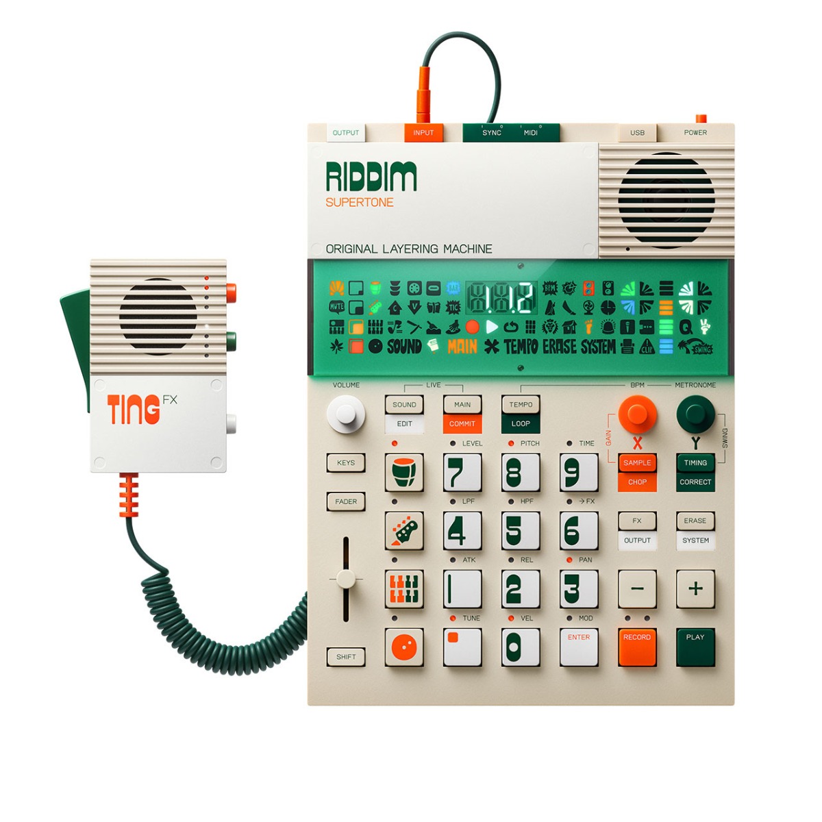  Teenage Engineering EP-40 Riddim & Ting Desktop Sampler & Mic Bundle